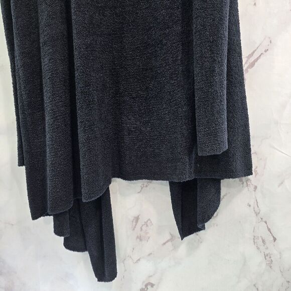 Barefoot Dreams Cardigan Womens L XL Black Bamboo Chic Light Wrap Drape Long - Picture 7 of 13